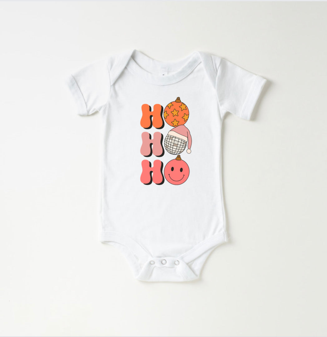 Ho Ho Ho Disco Retro Ornament Christmas Onesie