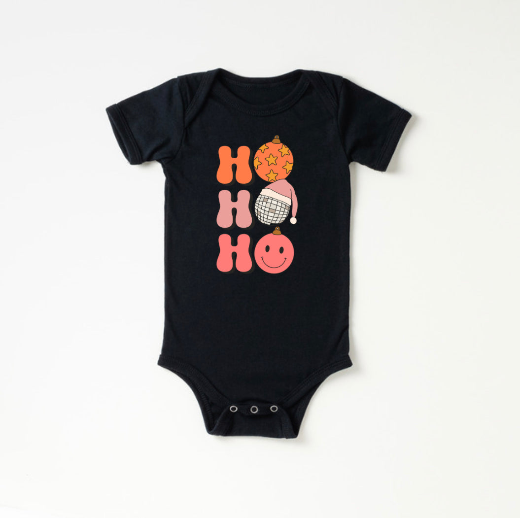 Ho Ho Ho Disco Retro Ornament Christmas Onesie